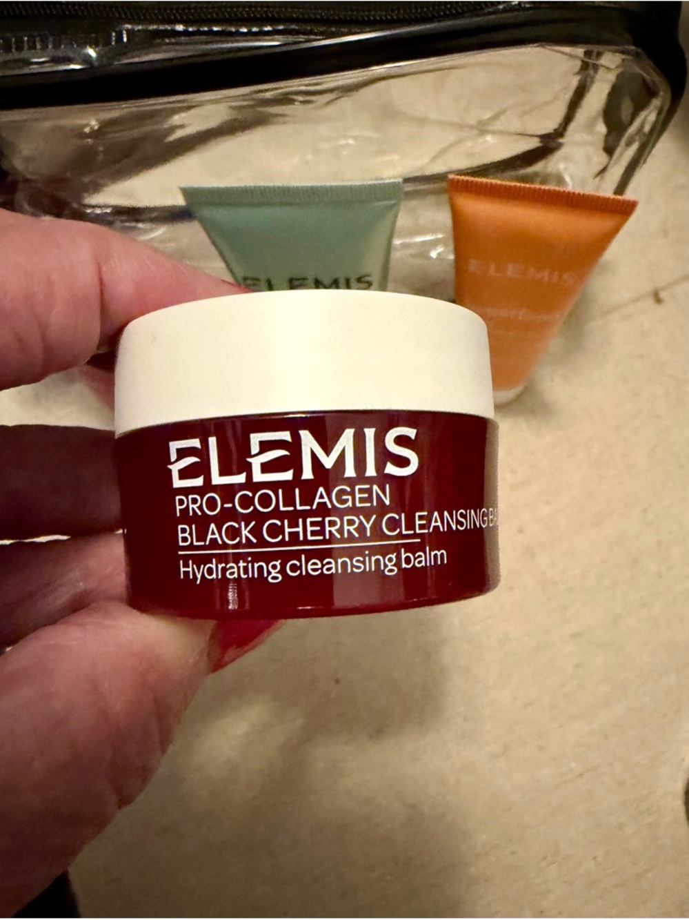Elemis Skincare Travel Set with Clear/Black Cosmetic Bag - NEW - Picture 2 of 9